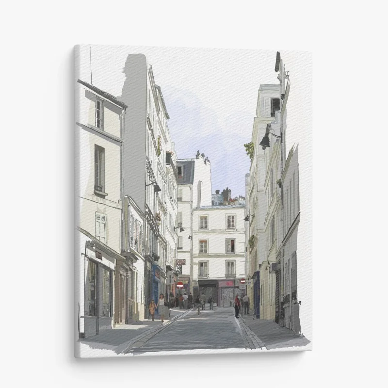Leinwandbild Montmartre straßenszene, Paris