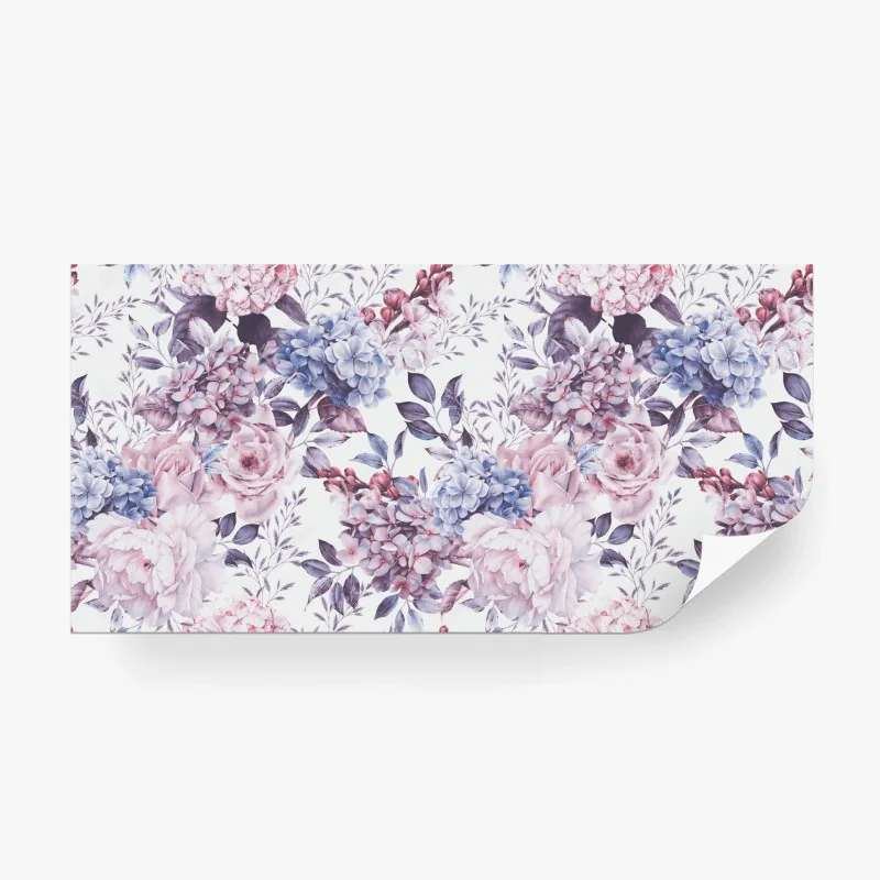 Fototapete pastell aquarell blumenmuster