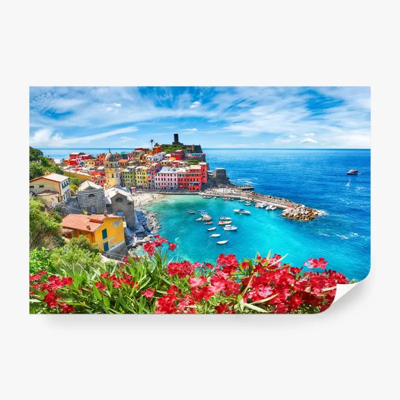 Fototapete Vernazza buntes küstenpanorama
