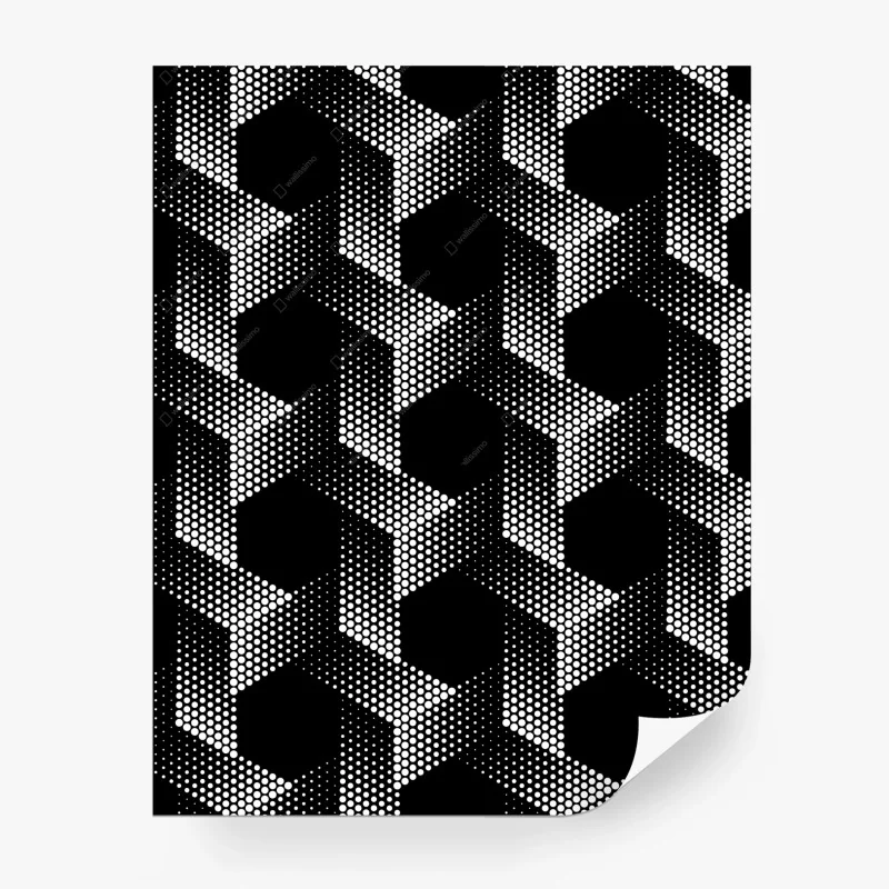 Fototapete geometrisches rastermuster mit sechsecken