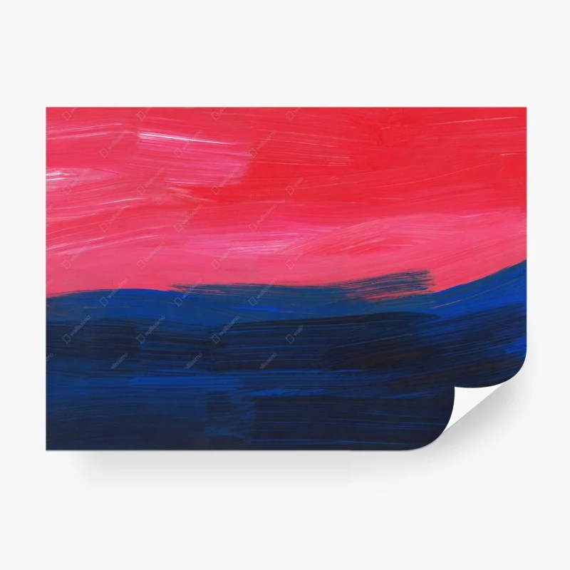 Fototapete leuchtender rosa-blauer abstrakter horizont