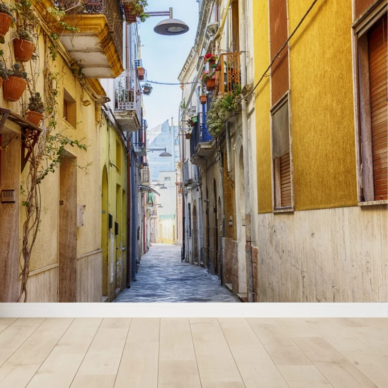 Fototapete sonnige gasse in Brindisi