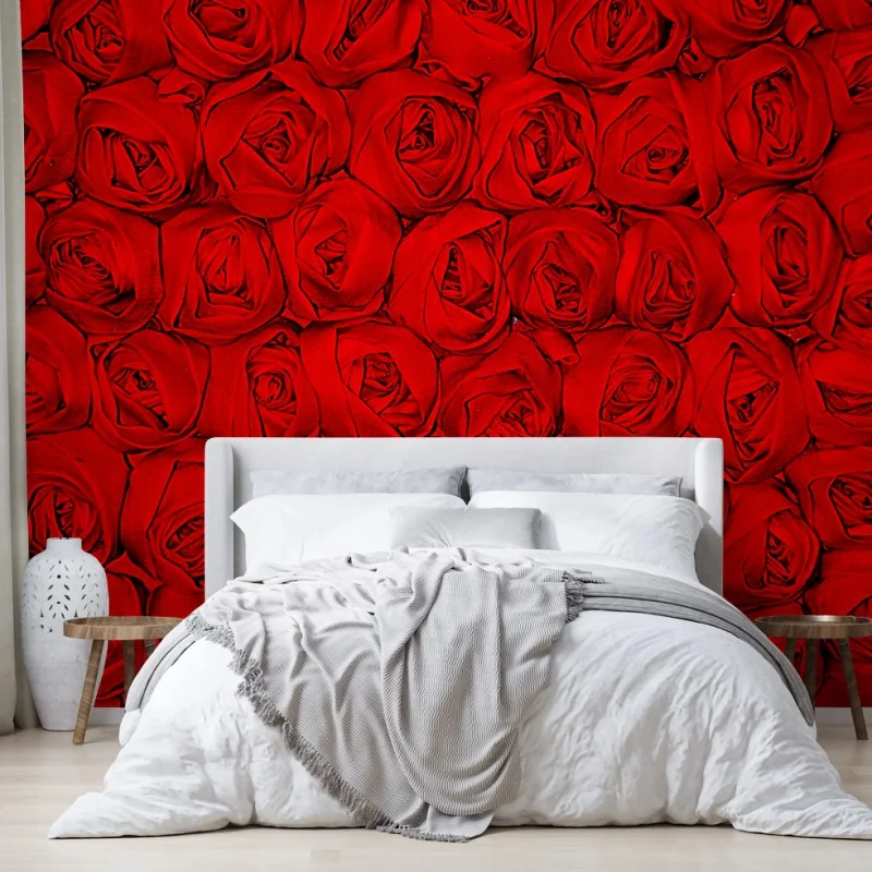 Fototapete endlose rote rosen