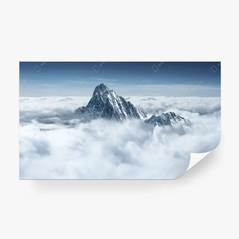 Fototapete verschneite gipfel über den wolken