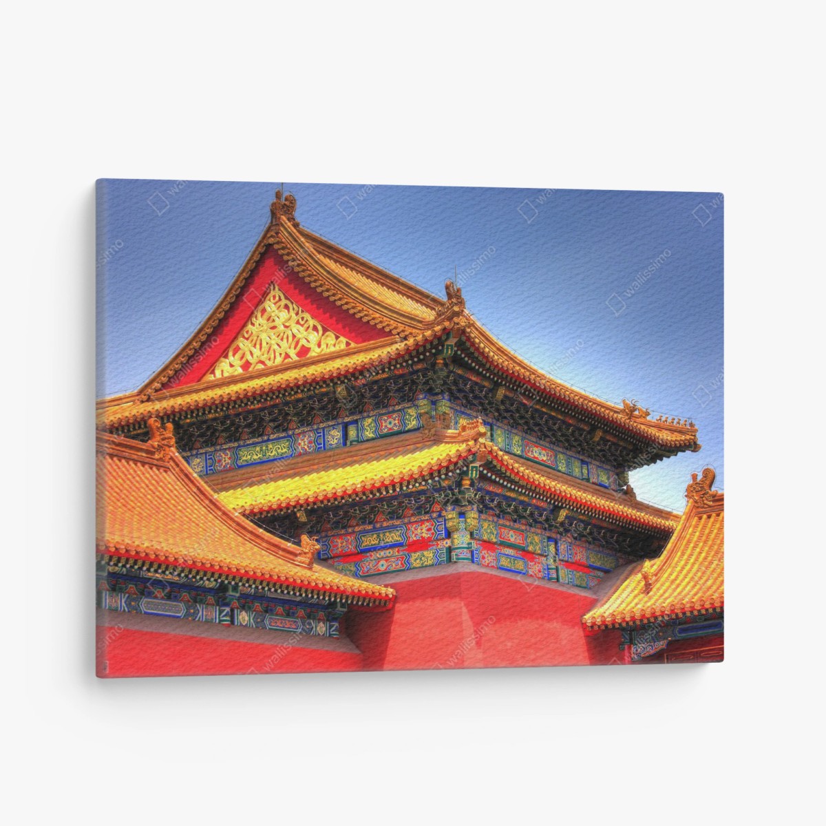 Leinwandbild lebendiger traditioneller chinesischer tempel – Wallnifity®
