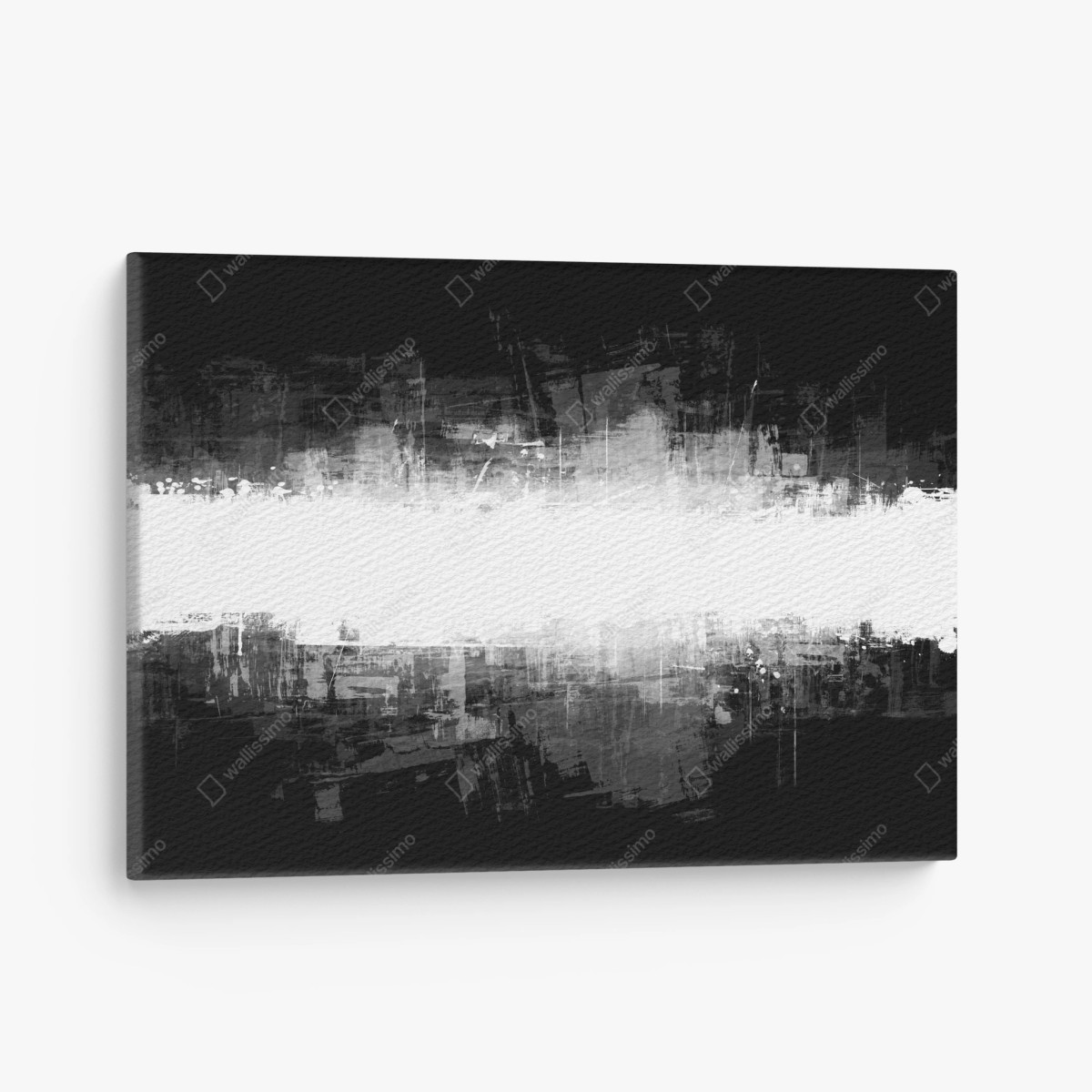 Leinwandbild monochrome horizontale abstraktion – Wallnifity®