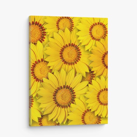 Leinwandbild leuchtendes gelbes blumenmuster – Wallnifity®