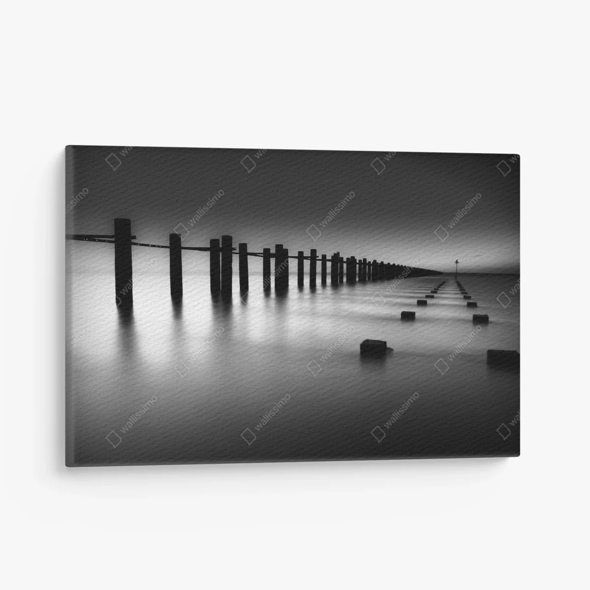 Leinwandbild endlose mole in schwarzweiß – Wallnifity® Leinwandbild endlose mole in schwarzweiß – Wallnifity®