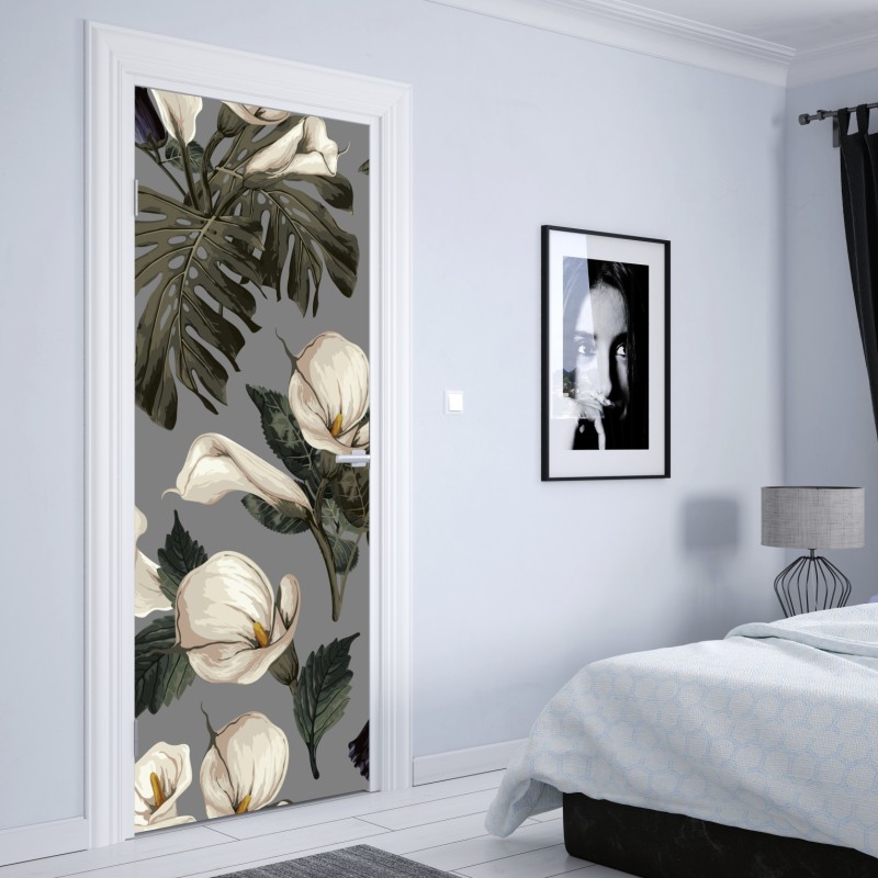 Türaufkleber goldenes wellenmuster wanddeko – Wallnifity®