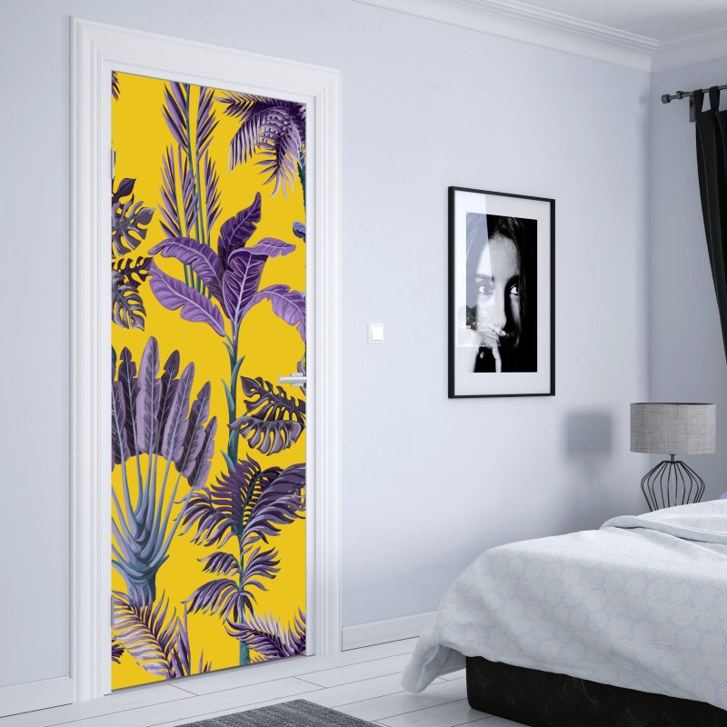 Türaufkleber lebhafte türkis und limetten aquarellspritzer – Wallnifity®