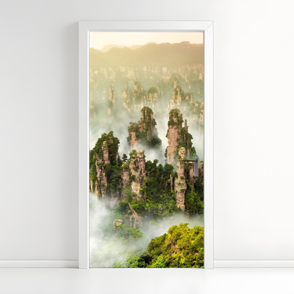Türaufkleber neblige säulen von Zhangjiajie – Wallnifity®