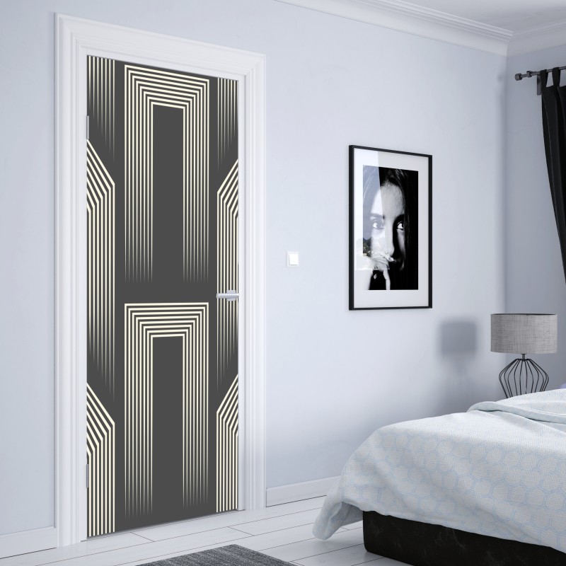 Türaufkleber aquarell monstera blättermuster – Wallnifity®