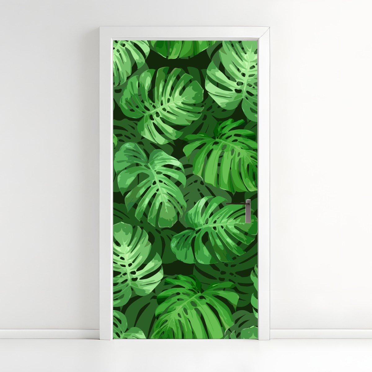 Türaufkleber tropisches monstera-blattmuster – Wallnifity®