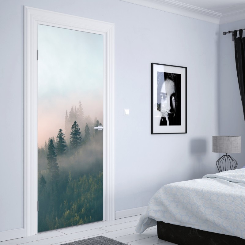Türaufkleber lebendige geometrische komposition – Wallnifity®