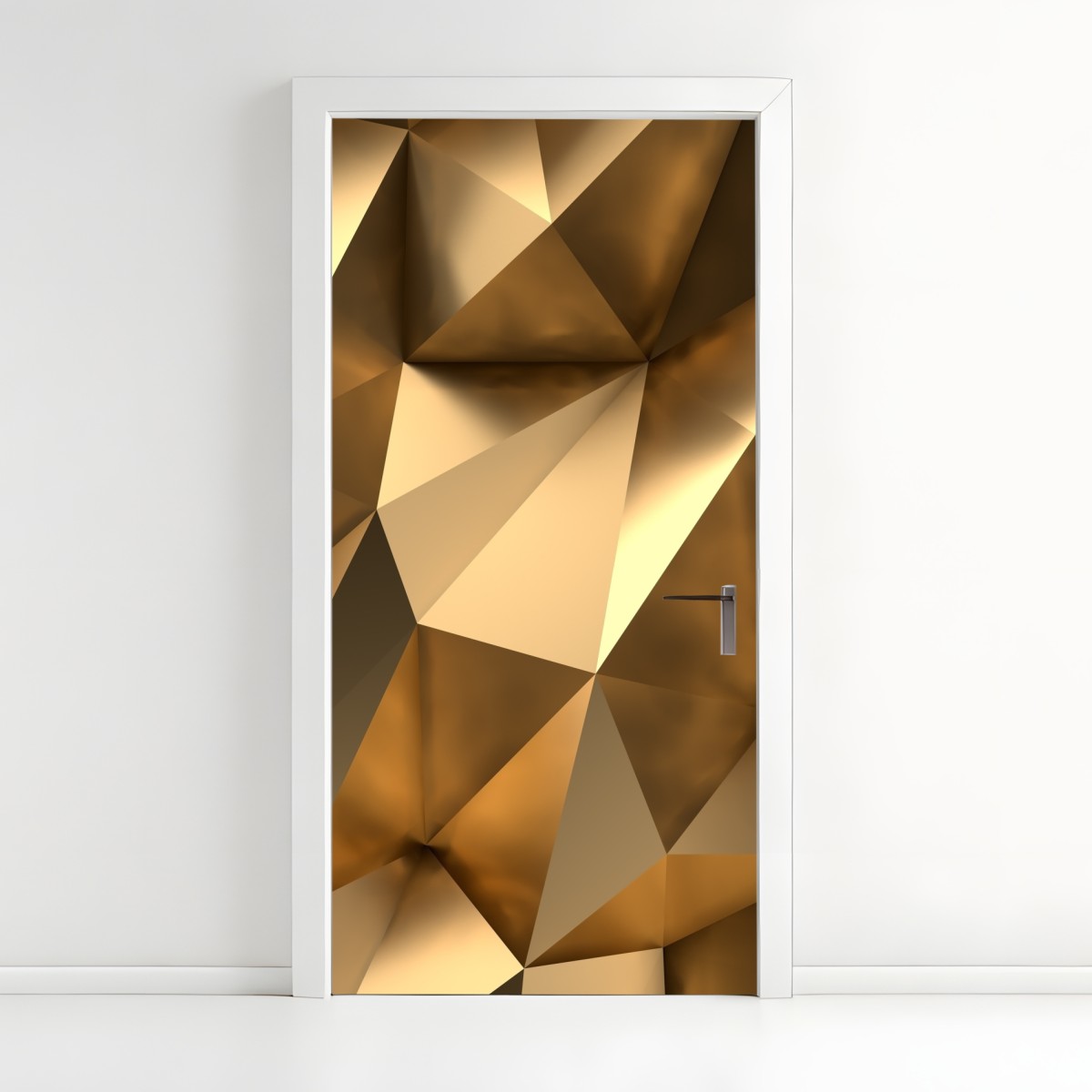 Türaufkleber goldene geometrische facetten – Wallnifity®