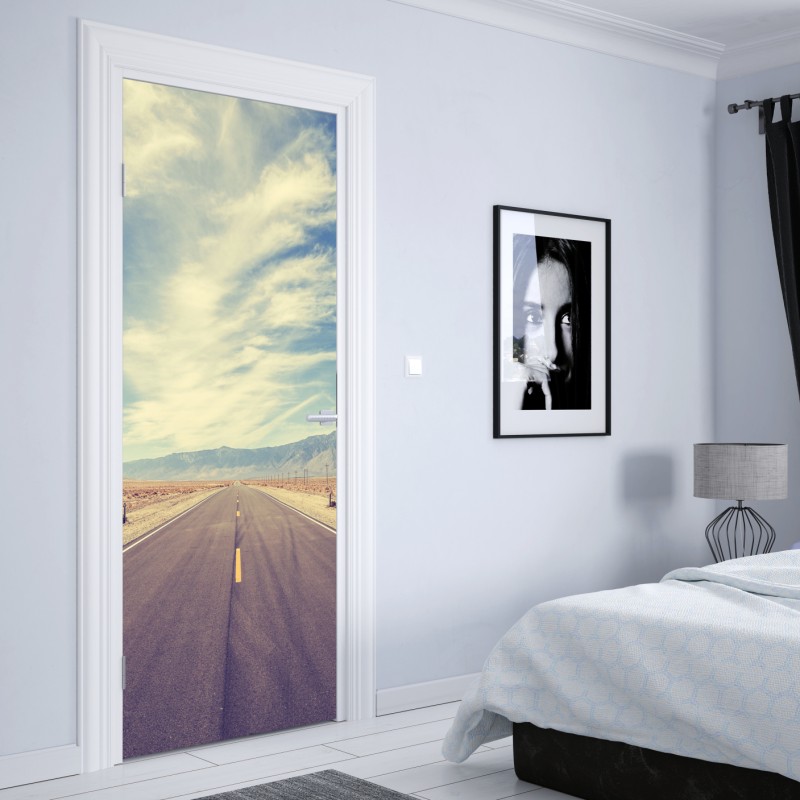 Türaufkleber elegantes goldenes geometrisches blattmuster – Wallnifity®