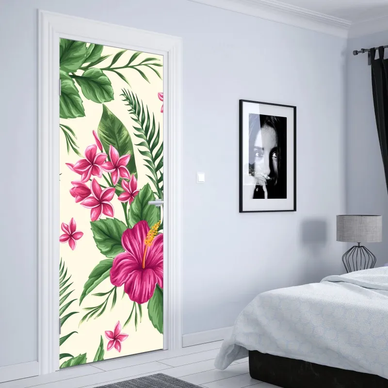 Türaufkleber pastellfarbenes geometrisches muster mit halbkreisen – Wallnifity®