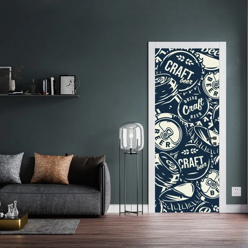 Türaufkleber aquarell monstera blättermuster – Wallnifity®