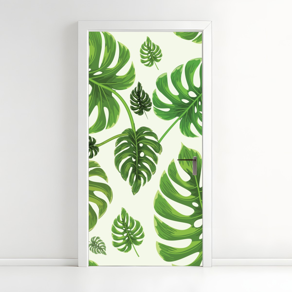 Türaufkleber tropisches monstera-blattmuster – Wallnifity®