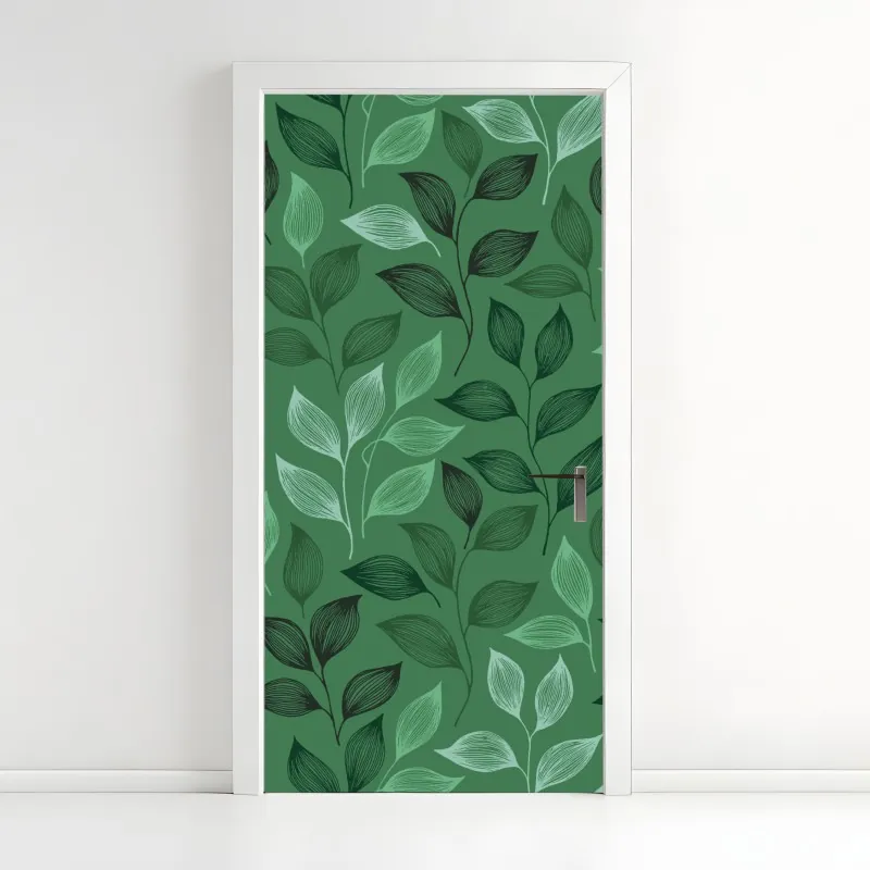 Türaufkleber lebhaftes aquarell blumenmuster – Wallnifity®