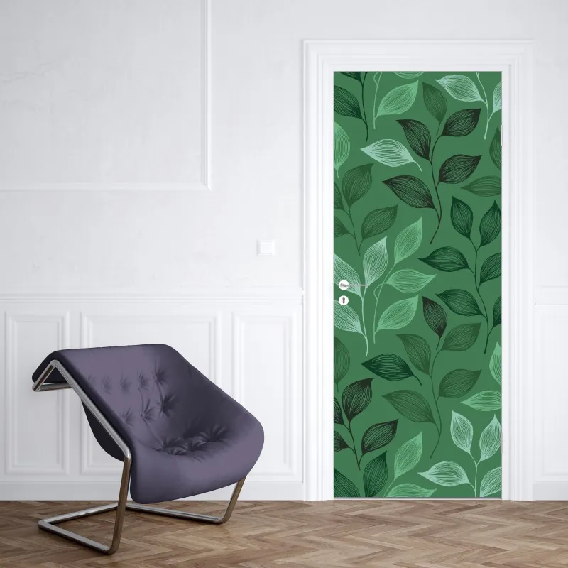 Türaufkleber lebhaftes aquarell blumenmuster – Wallnifity®