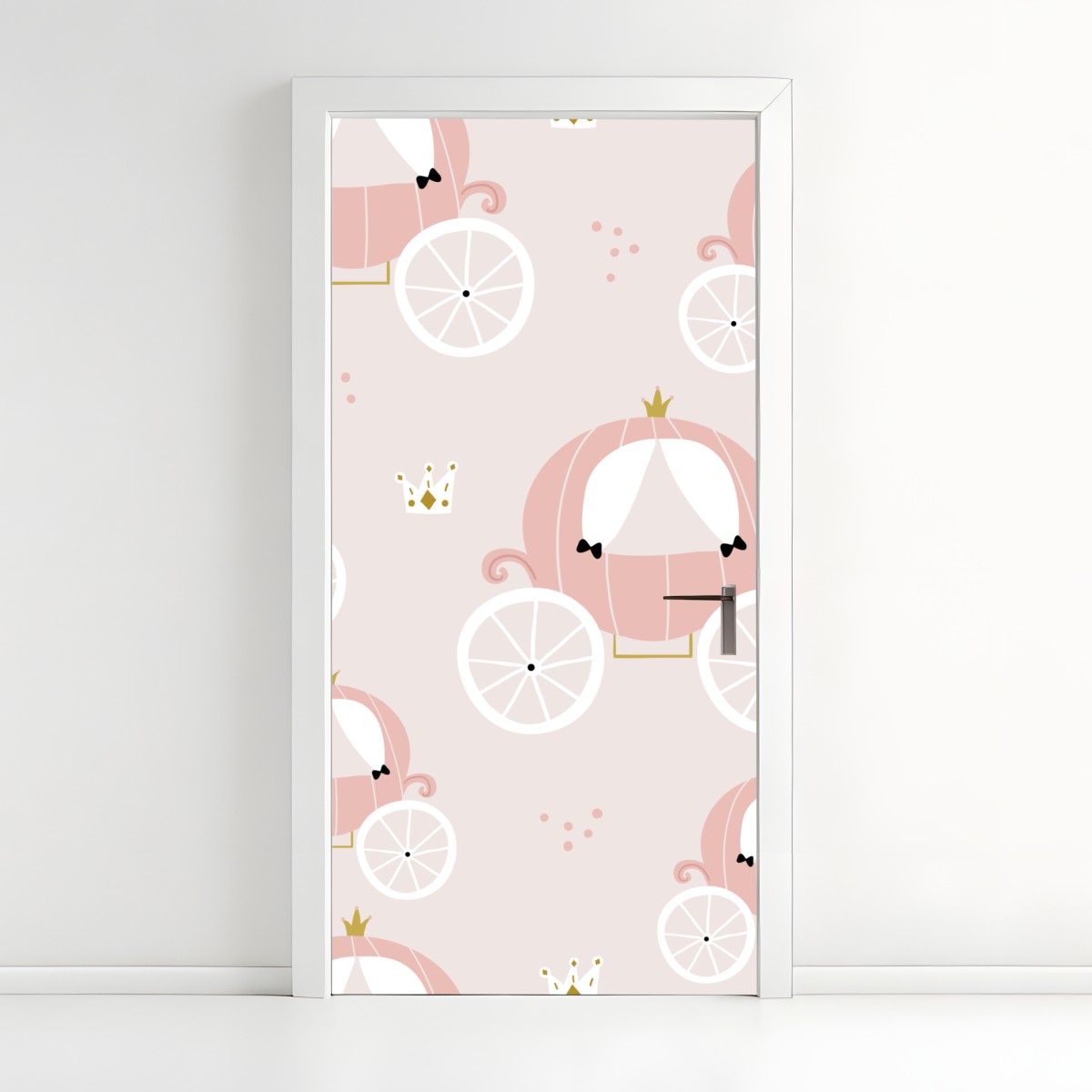 Türaufkleber rosa prinzessinnenkutsche muster – Wallnifity®