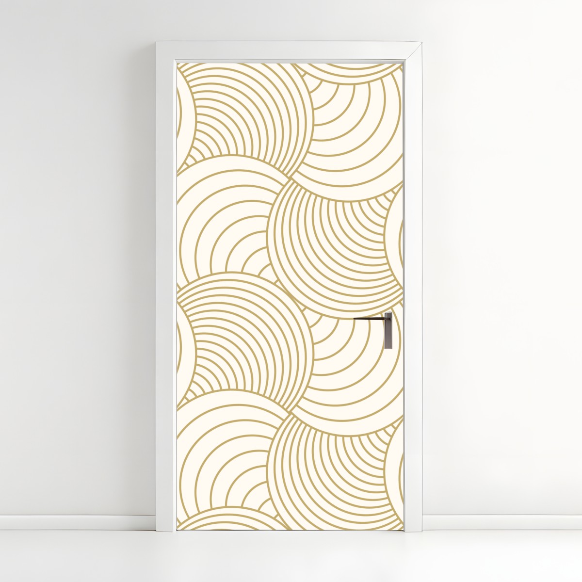 Türaufkleber goldenes art deco kreismuster – Wallnifity®