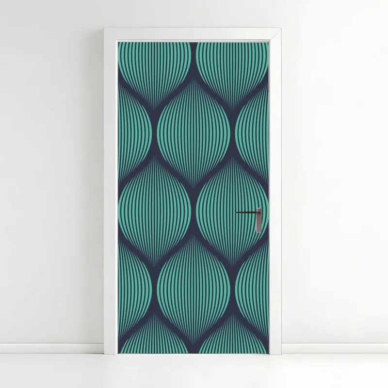 Türaufkleber aquarell monstera blättermuster – Wallnifity®