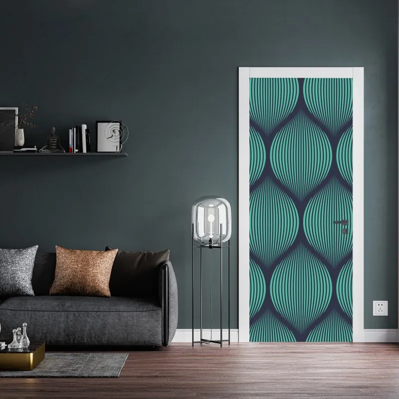 Türaufkleber aquarell monstera blättermuster – Wallnifity®