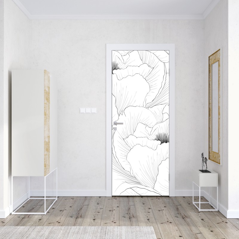 Türaufkleber pastellfarbenes geometrisches muster mit halbkreisen – Wallnifity®
