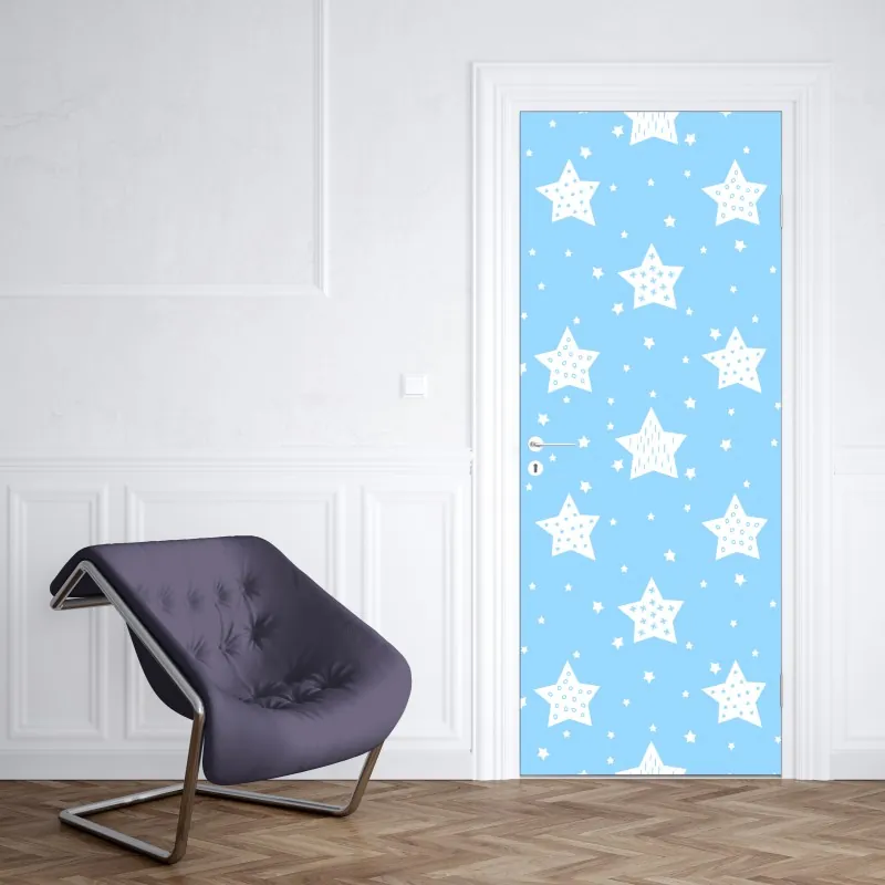 Türaufkleber lebendige geometrische komposition – Wallnifity®