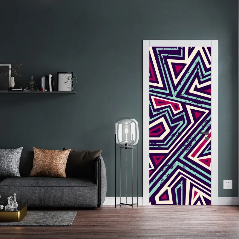 Türaufkleber zarte löwenzahnsamen in monochrom – Wallnifity®