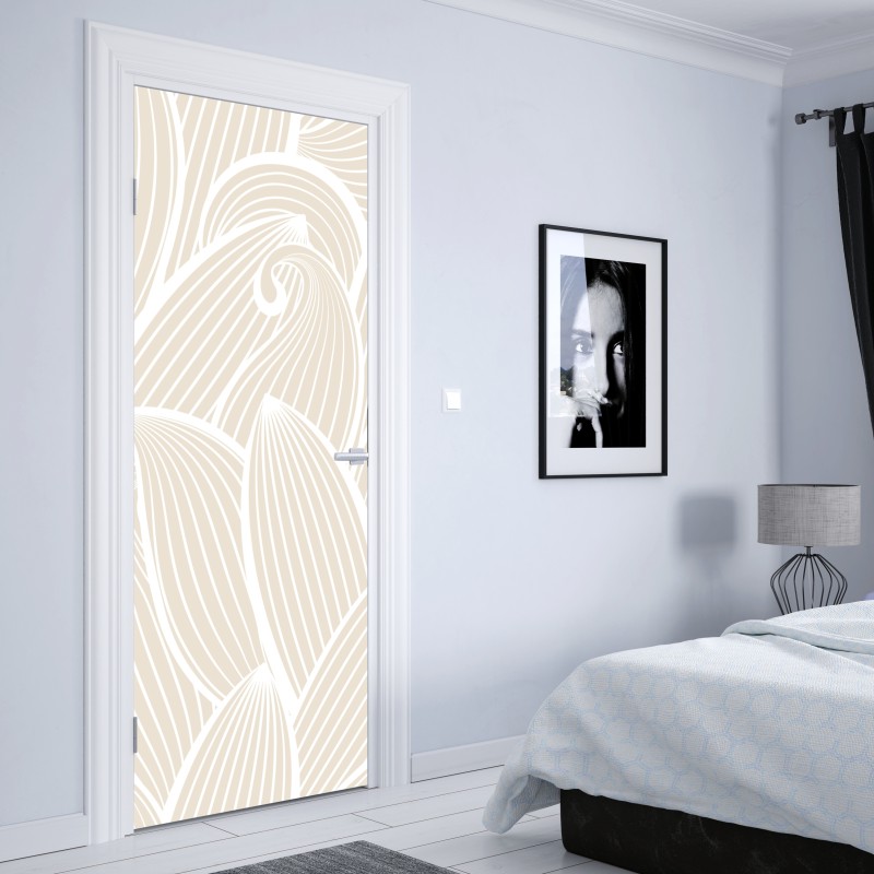 Türaufkleber goldenes art deco fächermuster – Wallnifity®