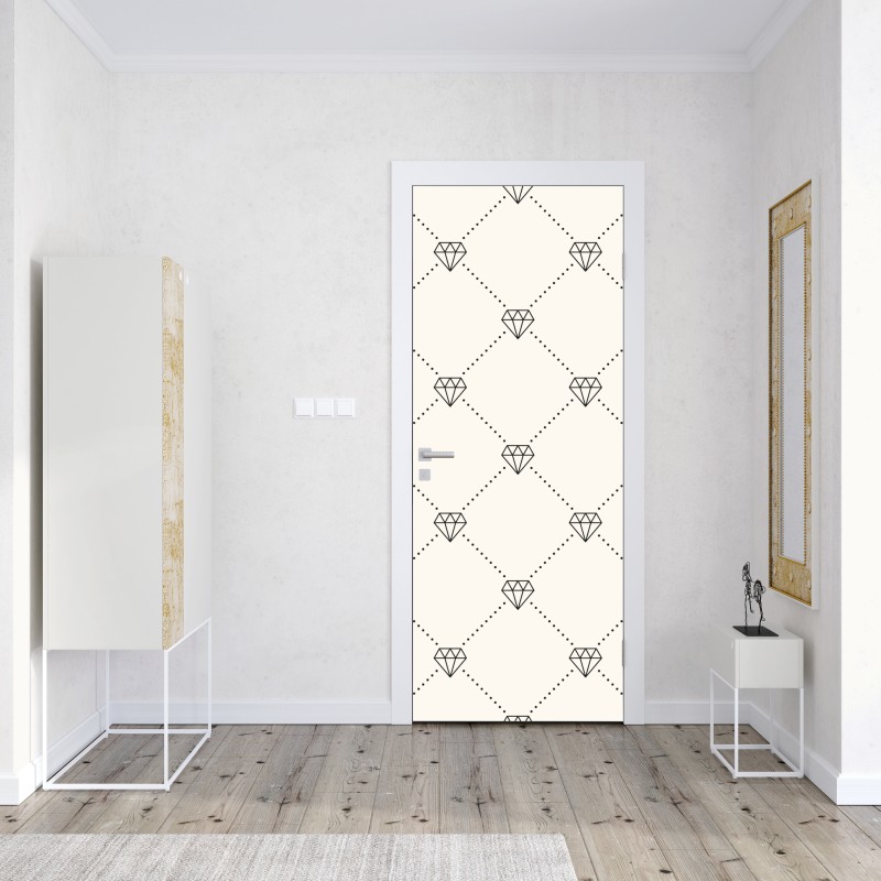 Türaufkleber zarte pastell-flüssigmarmor mit goldadern – Wallnifity®