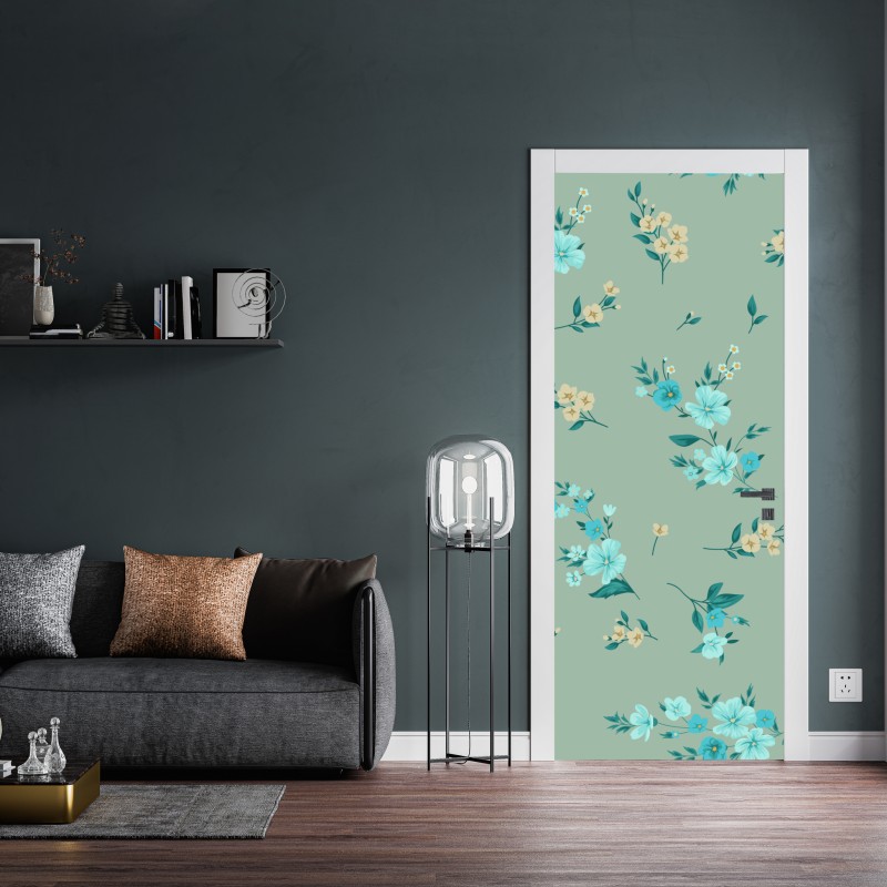 Türaufkleber aquarell monstera blättermuster – Wallnifity®