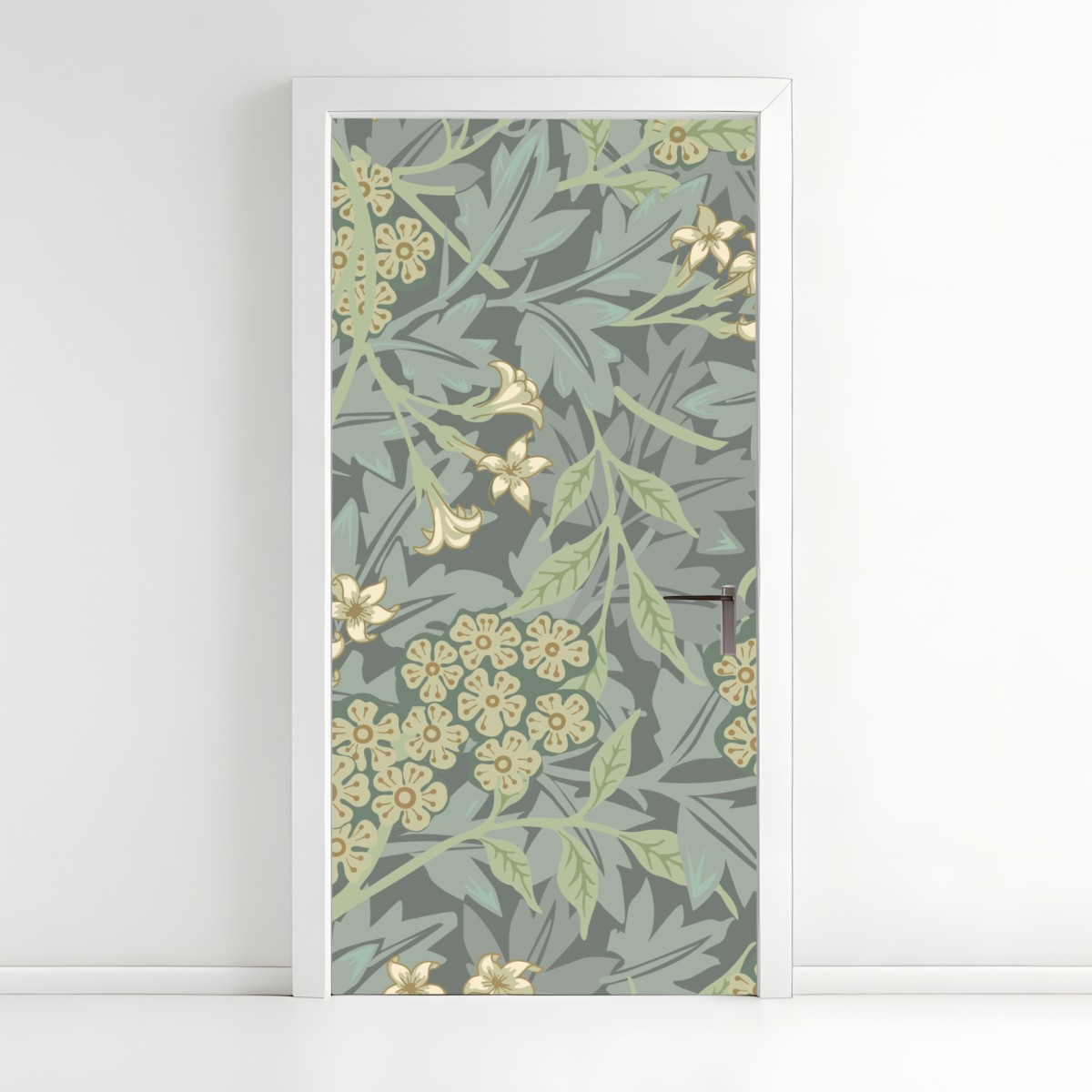 Türaufkleber vintage botanisches blumenmuster – Wallnifity®
