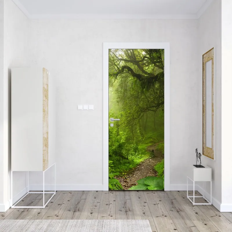 Türaufkleber lebendige geometrische komposition – Wallnifity®