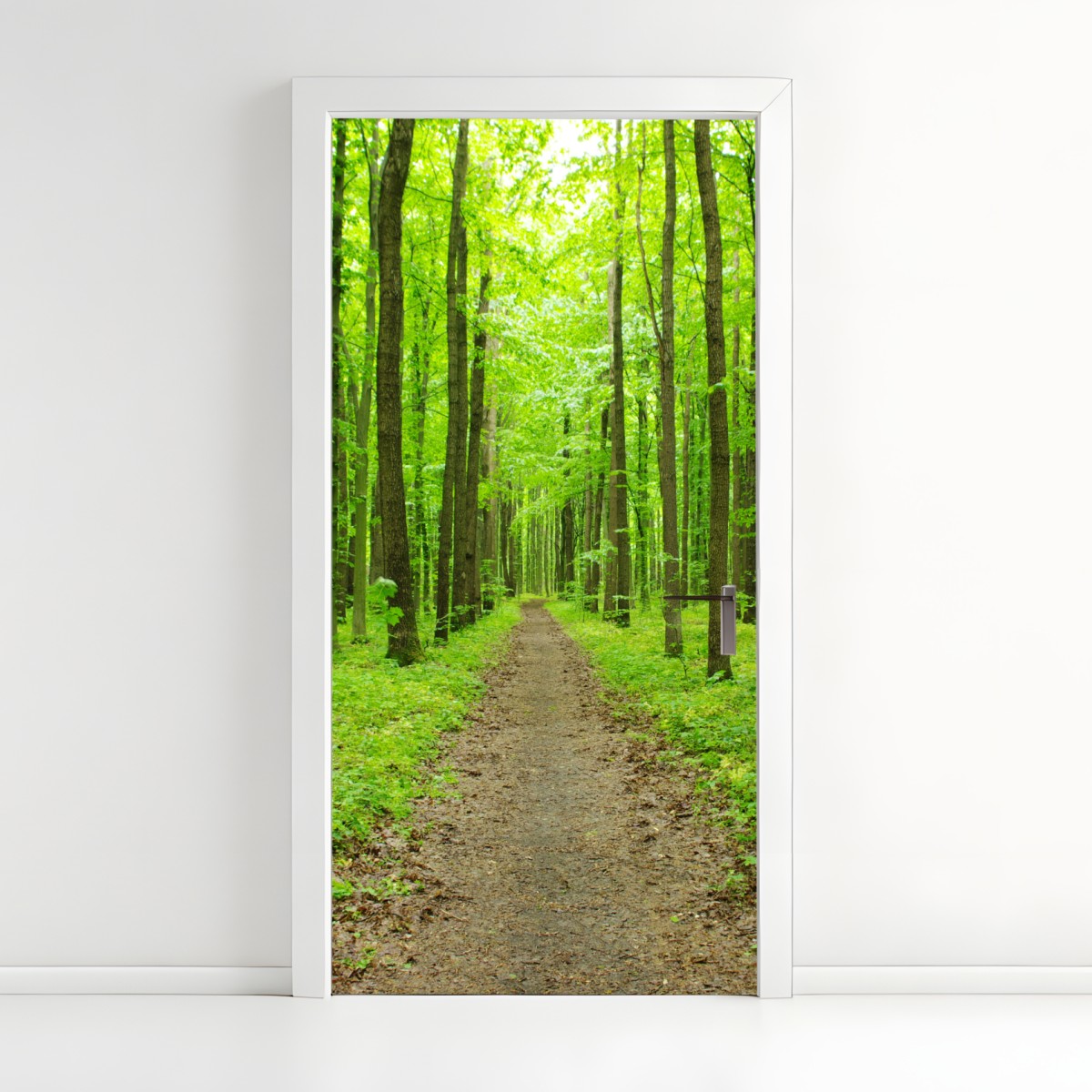 Türaufkleber ruhiger grüner waldweg – Wallnifity®