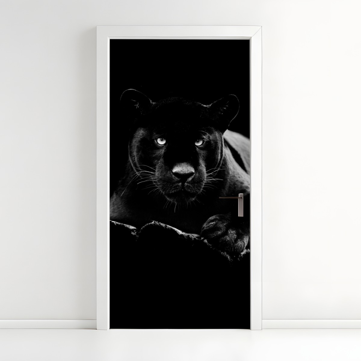 Türaufkleber majestätisches porträt eines schwarzen panthers – Wallnifity®