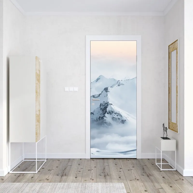 Türaufkleber abstraktes muster goldener wellen – Wallnifity®