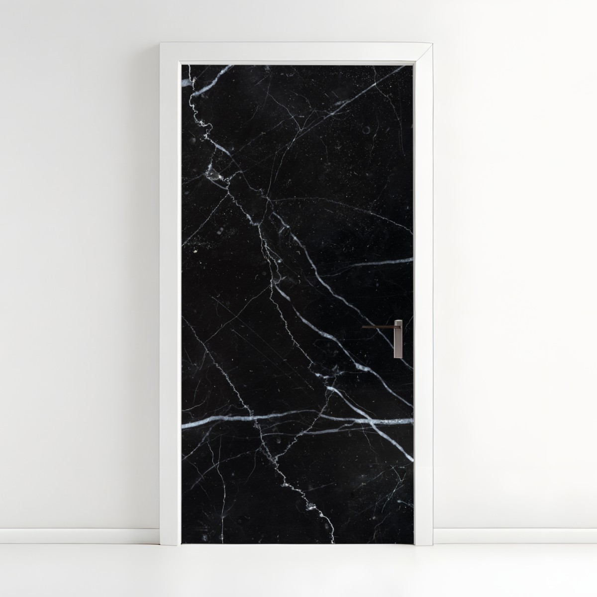 Türaufkleber schwarze marquina marmorstruktur für moderne interieur – Wallnifity®