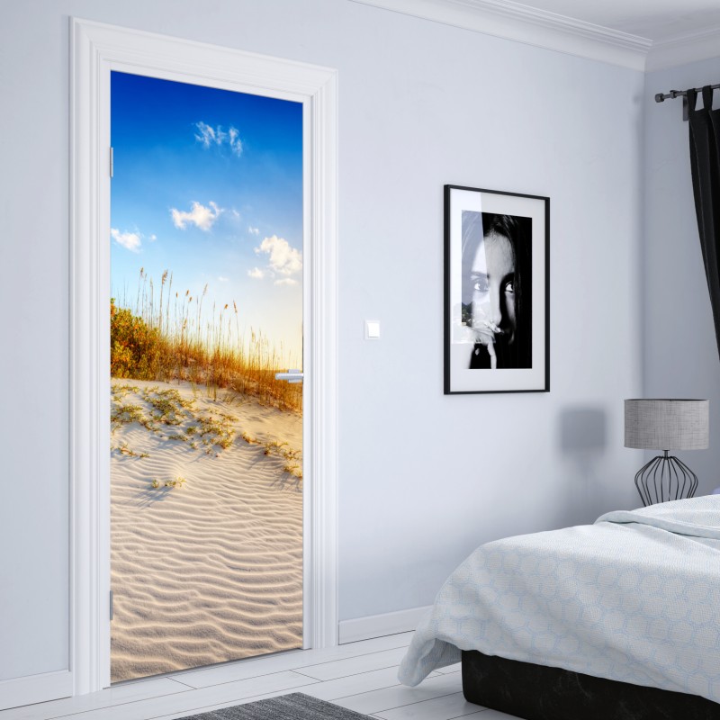 Türaufkleber Dubai skyline in der goldenen stunde – Wallnifity®