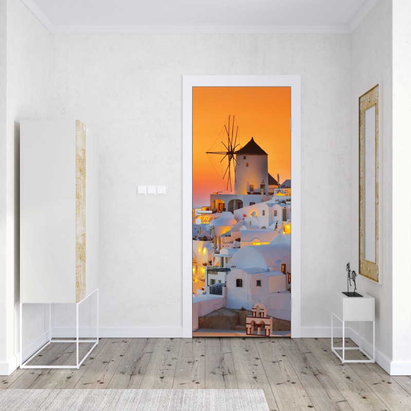 Türaufkleber handgezeichnetes rosenmuster – Wallnifity®