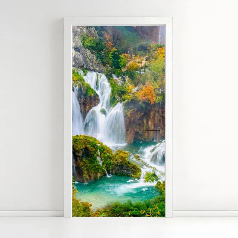 Türaufkleber aquarell monstera blättermuster – Wallnifity®