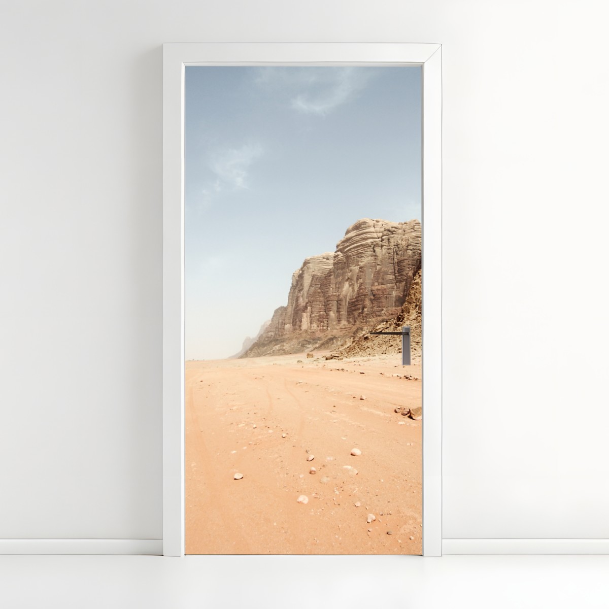 Türaufkleber weites wüstenpanorama in Wadi Rum, Jordanien – Wallnifity®