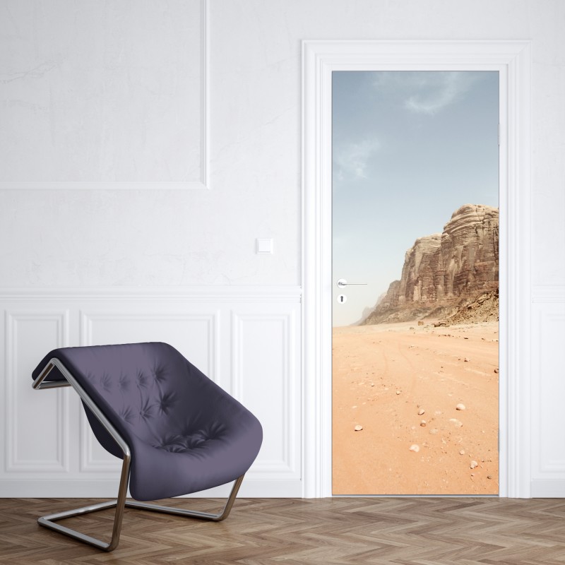 Türaufkleber minimalistische blaue geometrische schleife – Wallnifity®