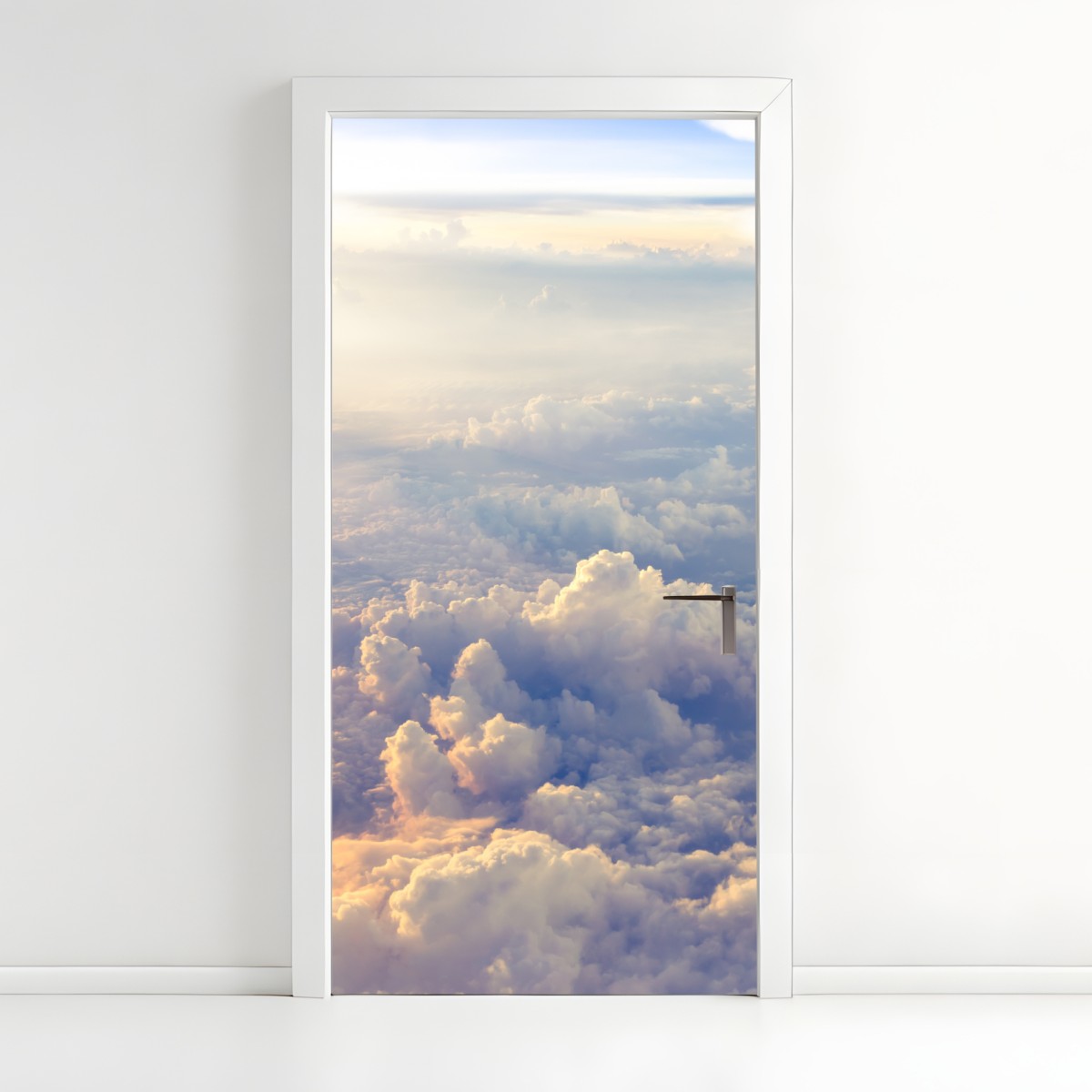 Türaufkleber sonnenbeschienene wolken über dem horizont – Wallnifity®