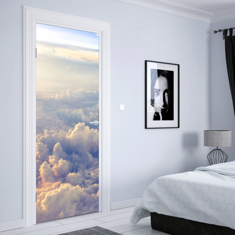 Türaufkleber ätherisches monochromes porträt – Wallnifity®