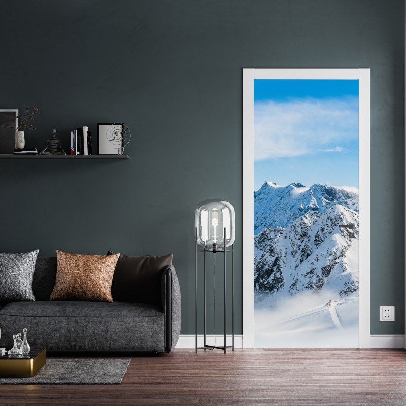 Türaufkleber majestätischer elefant im sonnenlichtdurchfluteten wald – Wallnifity®