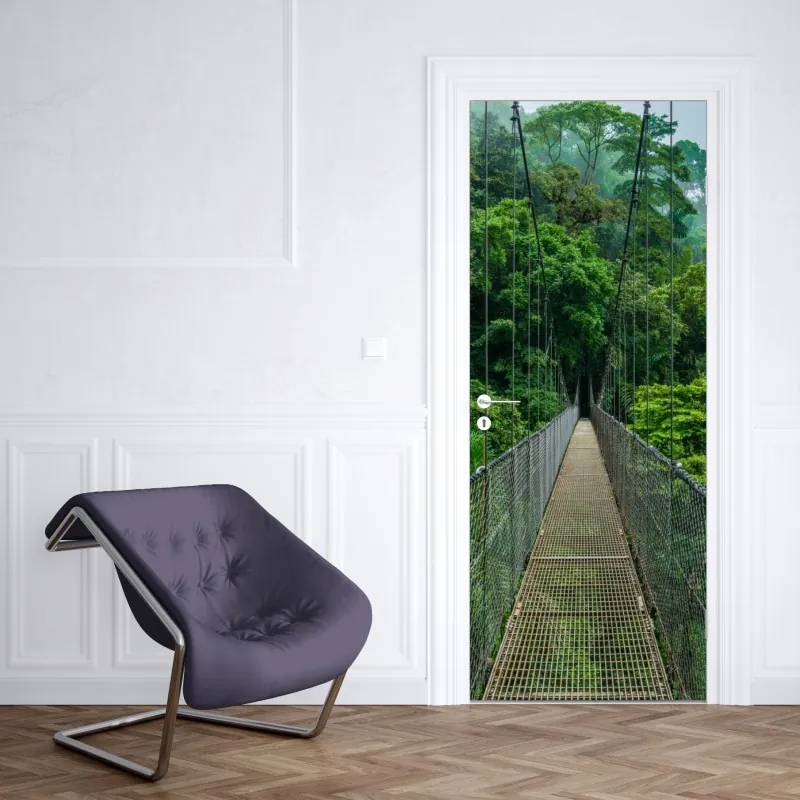 Türaufkleber lebhaftes aquarell blumenmuster – Wallnifity®